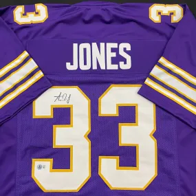 Aaron Jones Autographed Throwback Purple Pro-Style Jersey