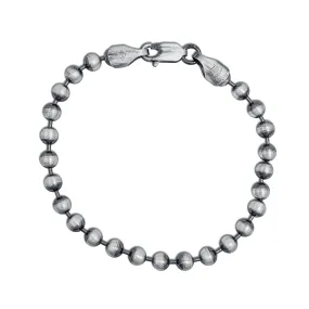 Antique & Brushed Finish Ball Bracelet (Silver)