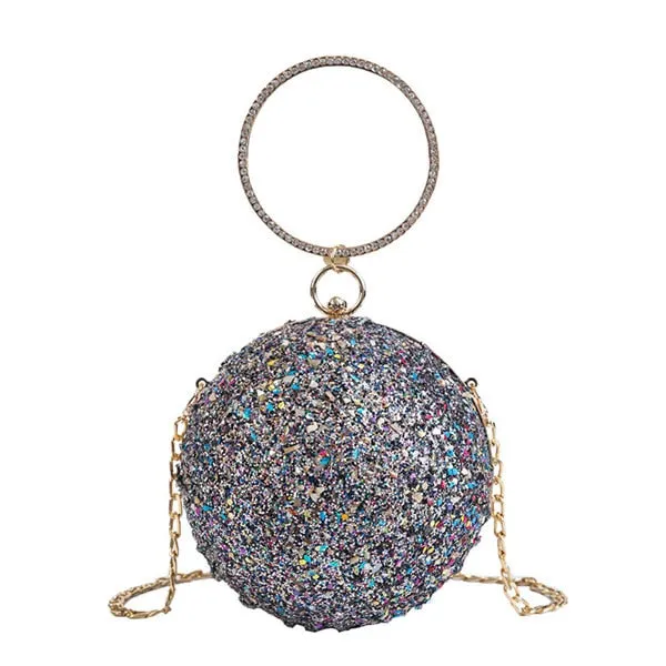 Crystal Ball-Shaped Handbag