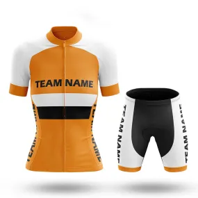 Custom Team Name M2 Orange - Women's Cycling Kit