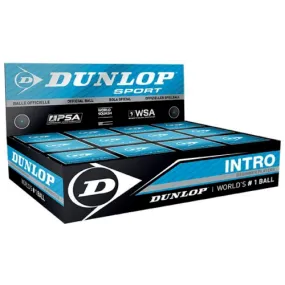 Dunlop Intro Squash Balls - Elevate Your Squash Experience (Box of 12)