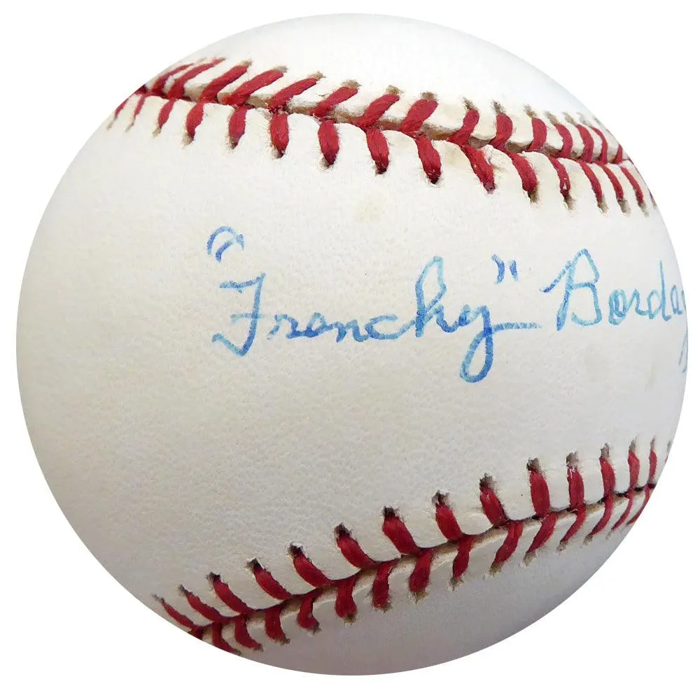 Frenchy Bordagary Autographed Official NL Baseball Brooklyn Dodgers Beckett BAS #F26218