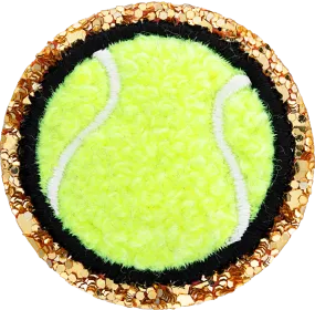 Glitter Varsity Tennis Ball Patch