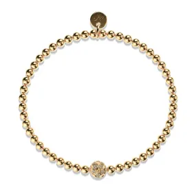 Goal | 18k Gold | Crystal Soccer Ball Charm Bracelet