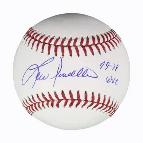 Lou Piniella Signed 77-78 World Series Champs Inscription Official Major League Baseball (JSA)