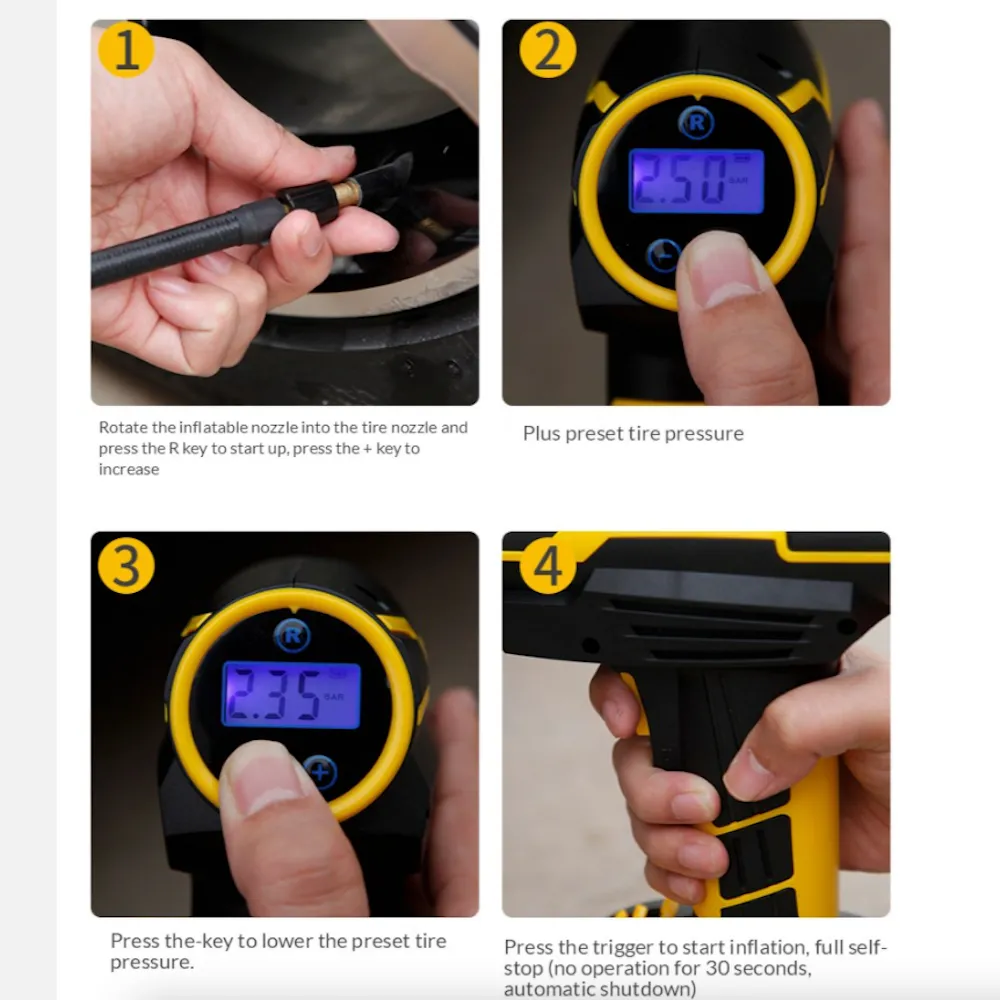 Portable Tire Inflator Air Pump