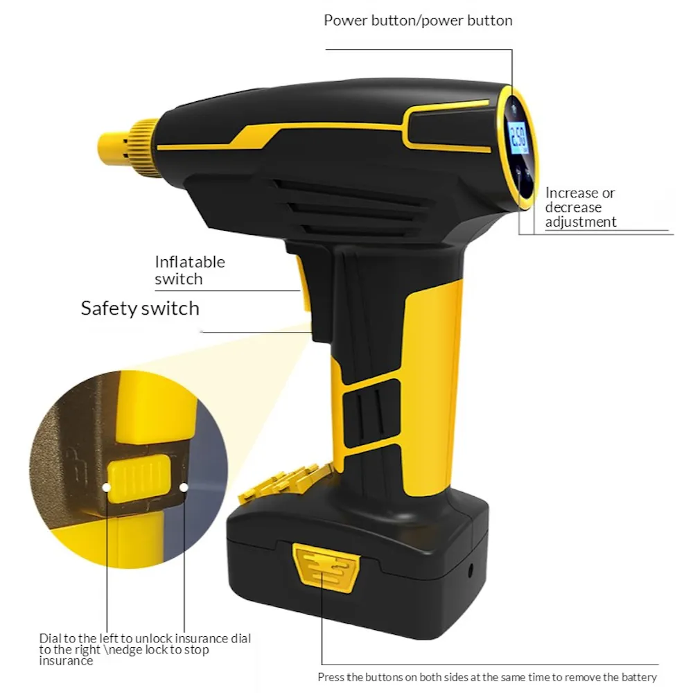 Portable Tire Inflator Air Pump