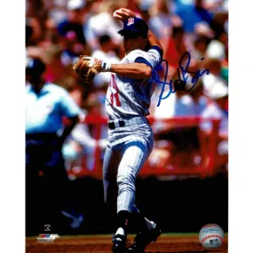 Scott Leius Autographed Minnesota Twins 8x10 Photo Throwing