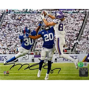 T.J. Hockenson Autographed Minnesota Vikings Whiteout 8x10 Photo