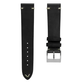 Vintage Cavallo Horse Leather Watch Strap - Black